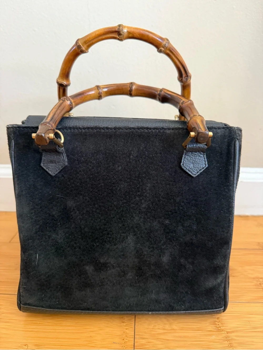 Gucci Suede Diana Mini Tote with Bamboo Handles